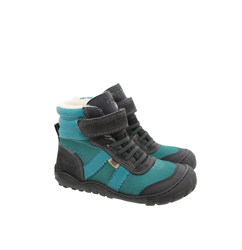 KOEL Barefoot Kinderstiefel - MILAM - turquoise