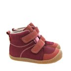KOEL Barefoot Kinderschuhe extra weit KARO TEX FELT bordo