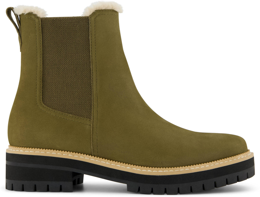 TOMS Damenschuhe Chelseaboots BENNET FAUX WR 10022757 military olive