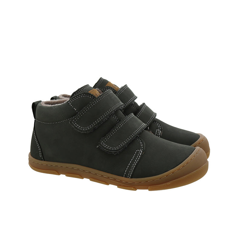 KOEL Barefoot Kinderschuhe - KARI WOOL extra weit - dark grey
