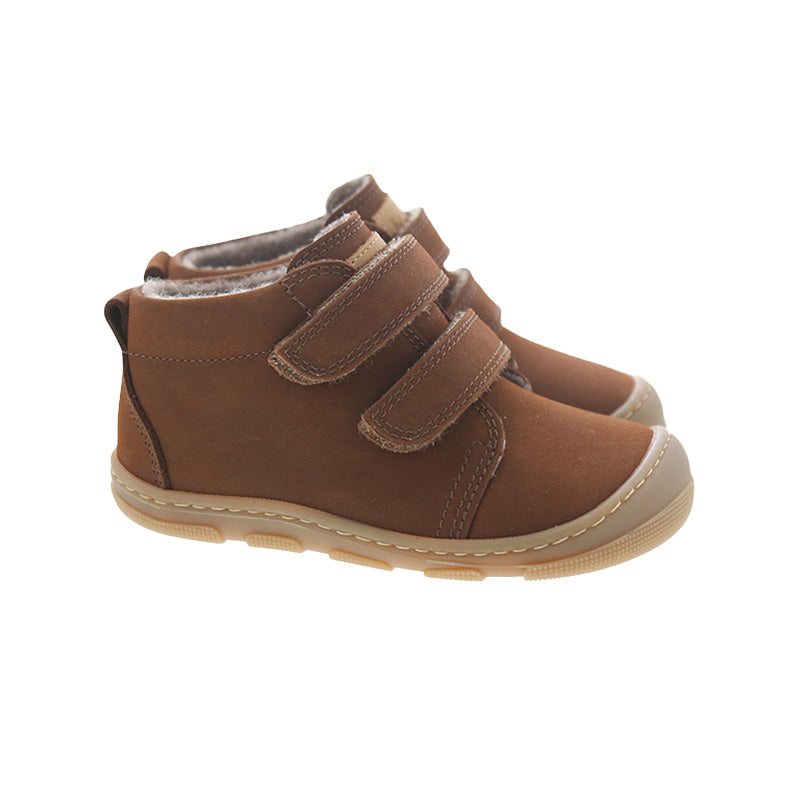 KOEL Barefoot Kinderschuhe - KARI WOOL extra weit - chocolate