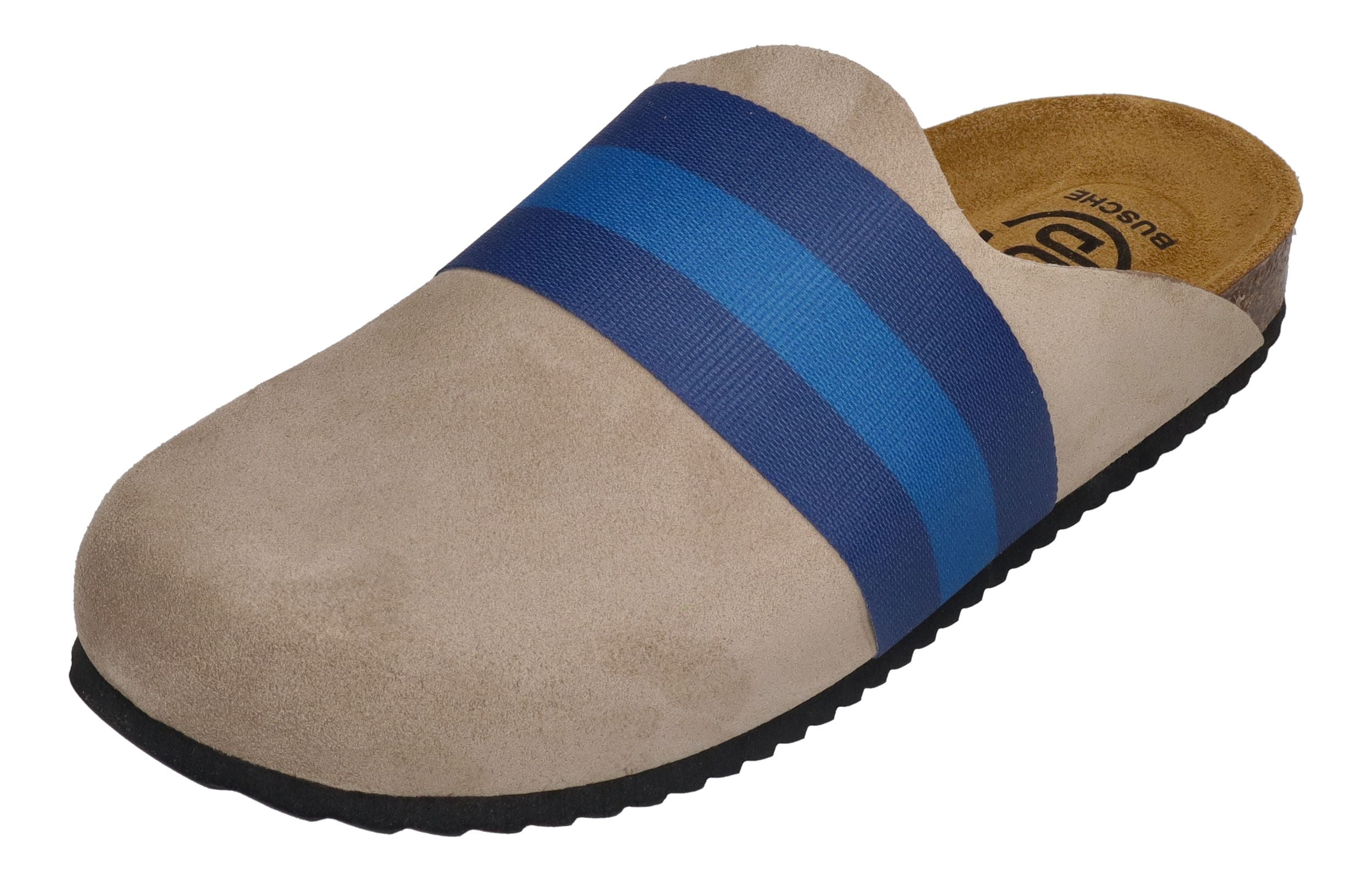 BUSCHE Damenschuhe Clogs - RIVA 21125 - grey cobalt