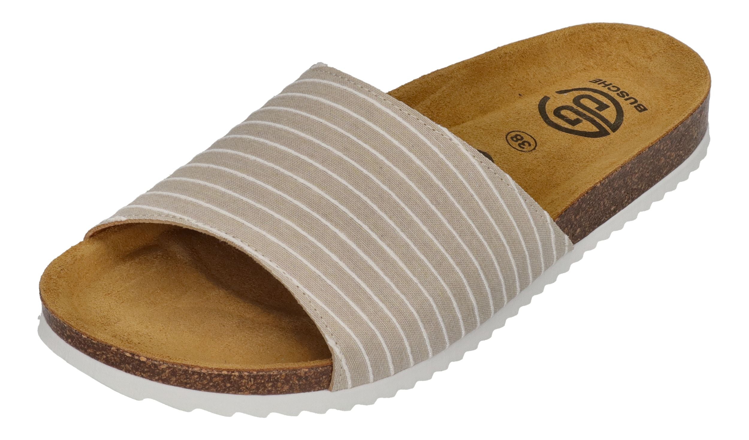 BUSCHE Damen Pantoletten Poolslide CAPRI 2825 beige