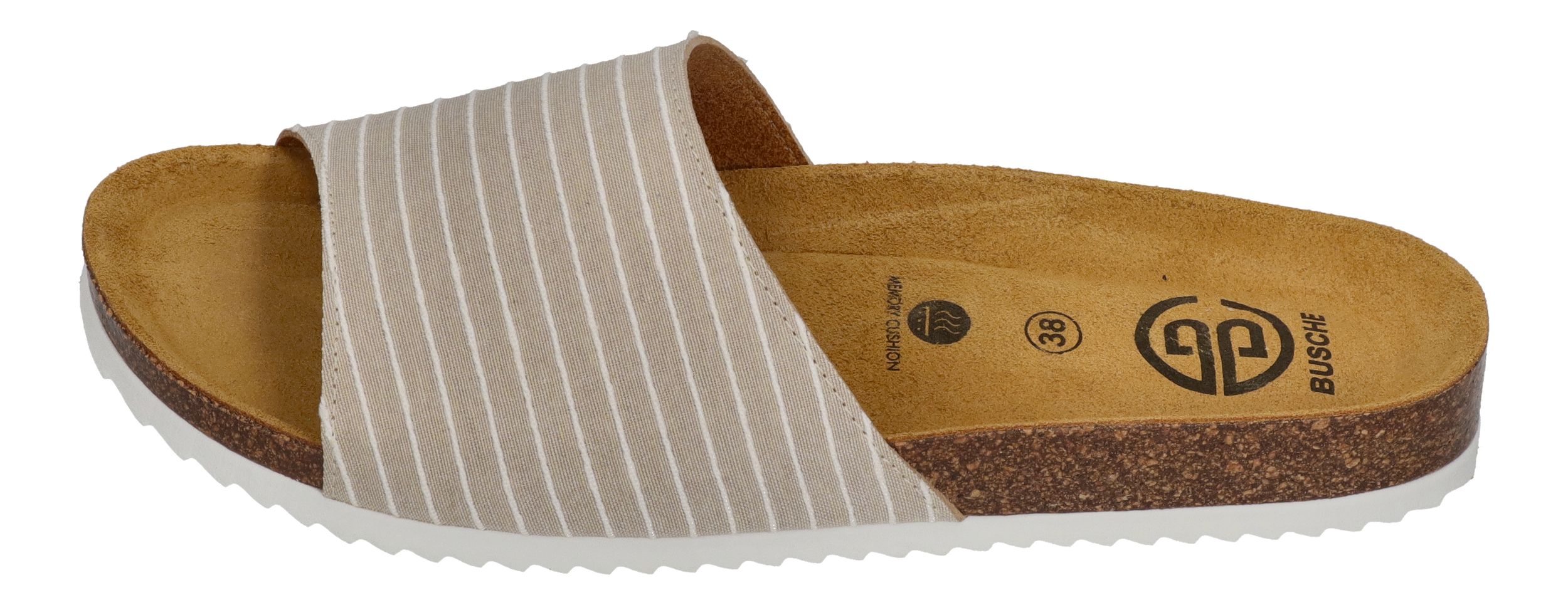 BUSCHE Damen Pantoletten Poolslide CAPRI 2825 beige