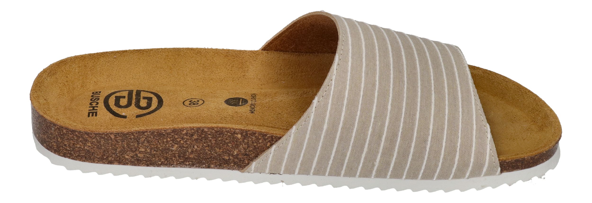 BUSCHE Damen Pantoletten Poolslide CAPRI 2825 beige