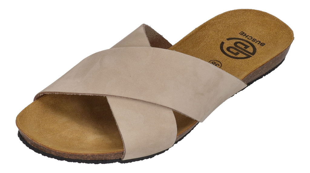 BUSCHE Damen Pantoletten Kreuzbandage TROPEZ 2125 hielo