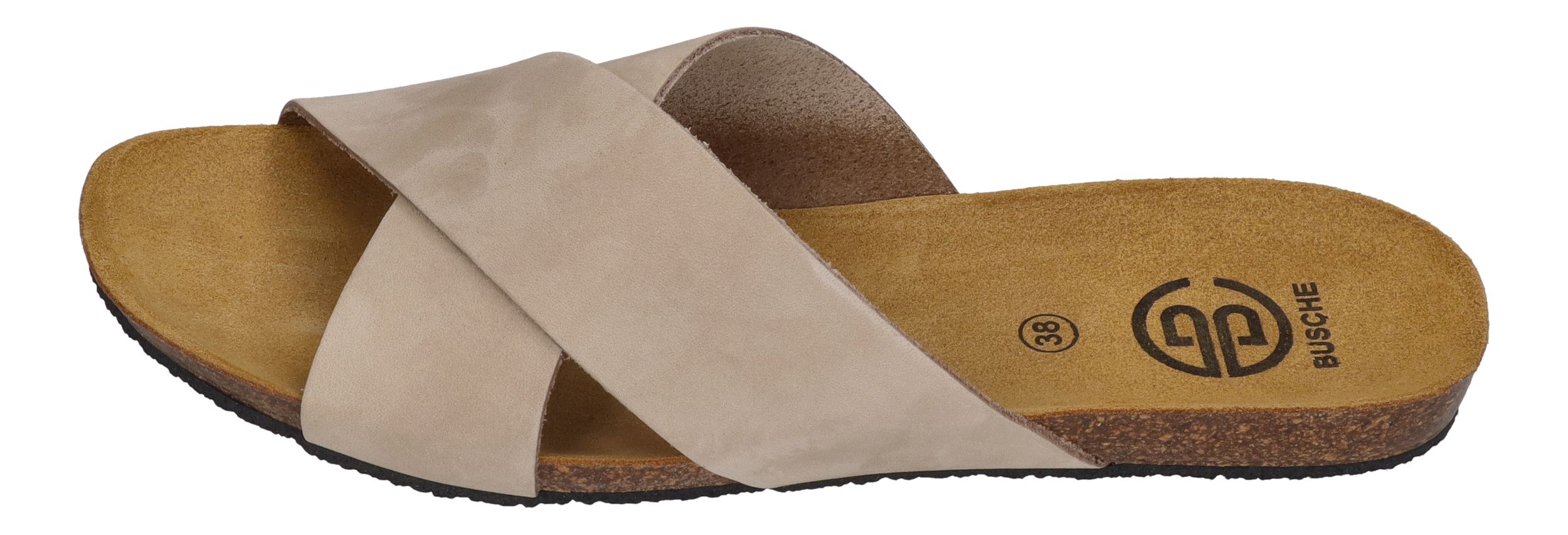 BUSCHE Damen Pantoletten Kreuzbandage TROPEZ 2125 hielo