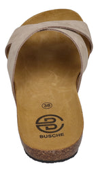 BUSCHE Damen Pantoletten Kreuzbandage TROPEZ 2125 hielo