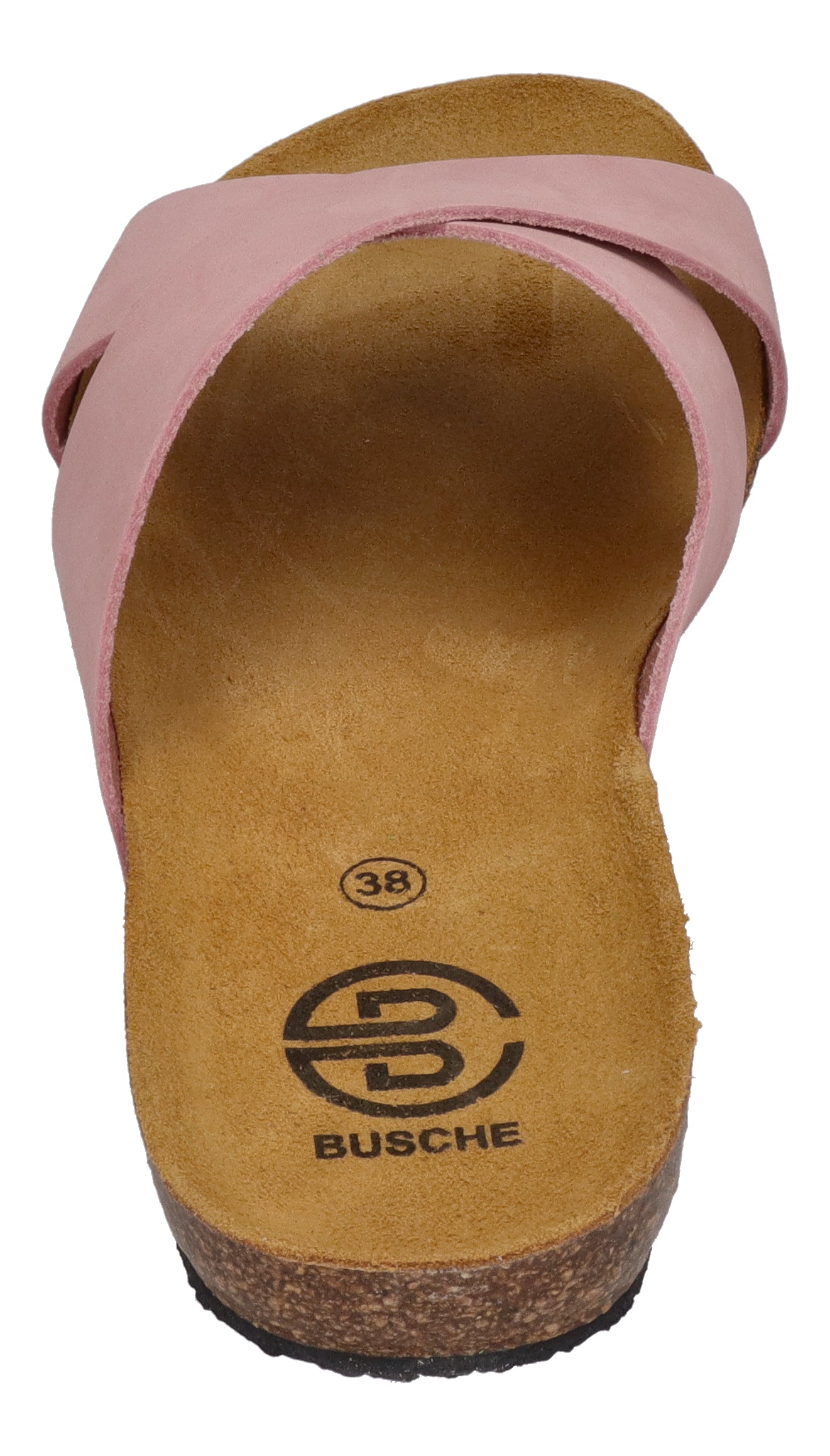 BUSCHE Damen Pantoletten Kreuzbandage TROPEZ 2125 rosa