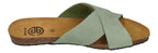 BUSCHE Damen Pantoletten Kreuzbandage TROPEZ 2125 salvia