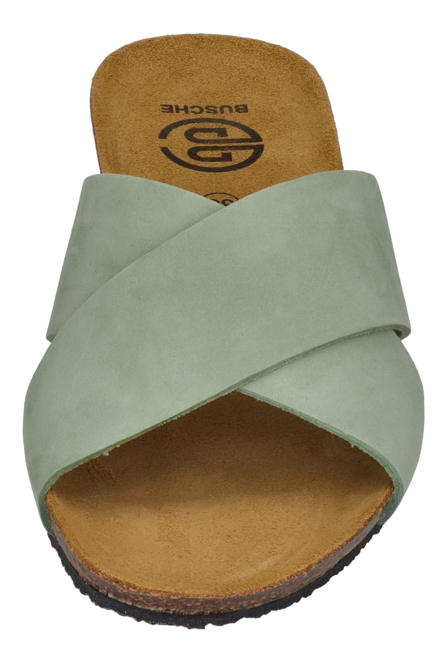 BUSCHE Damen Pantoletten Kreuzbandage TROPEZ 2125 salvia