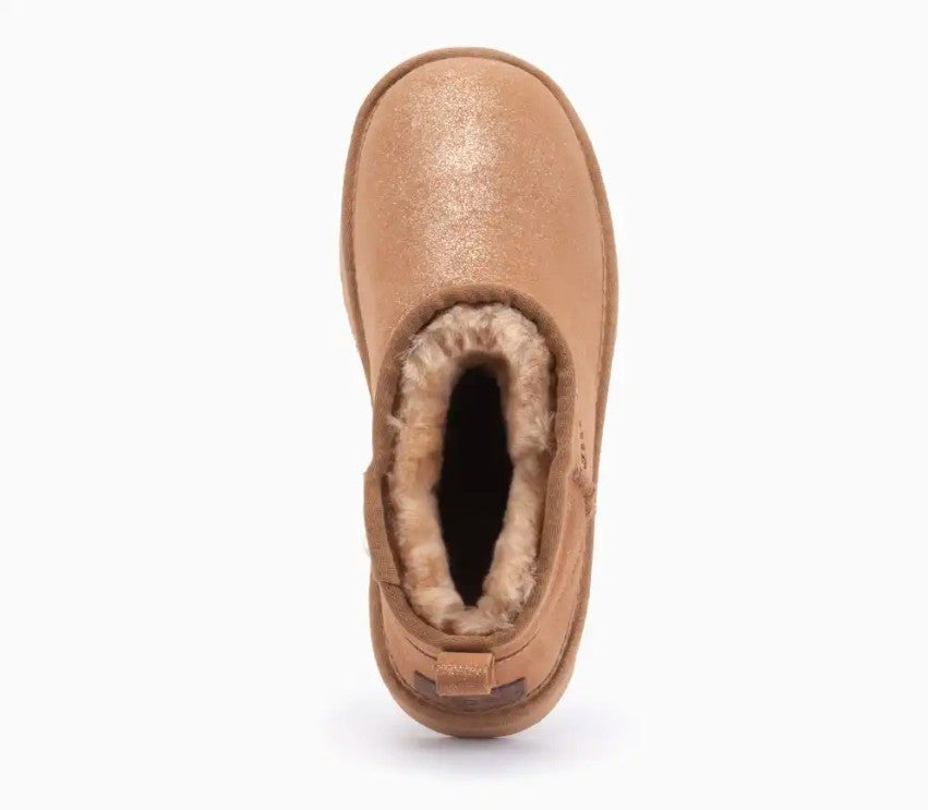 WARMBAT Damenschuhe Schaffell Booties DURACK metalic gold