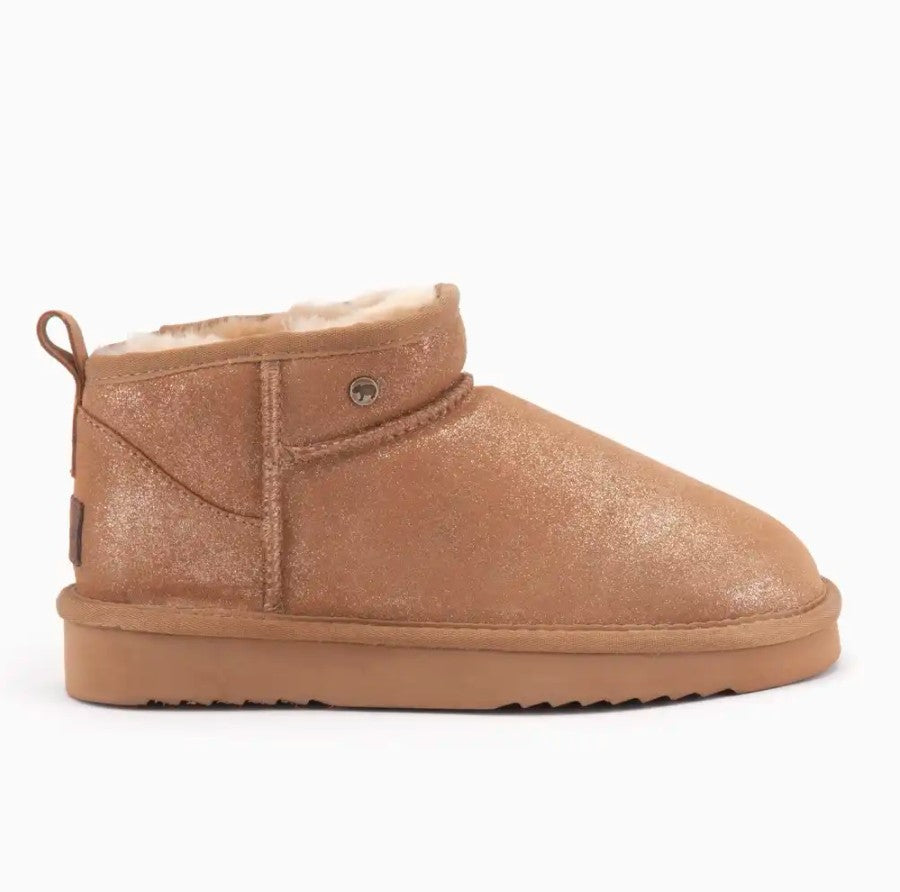 WARMBAT Damenschuhe Schaffell Booties DURACK metalic gold