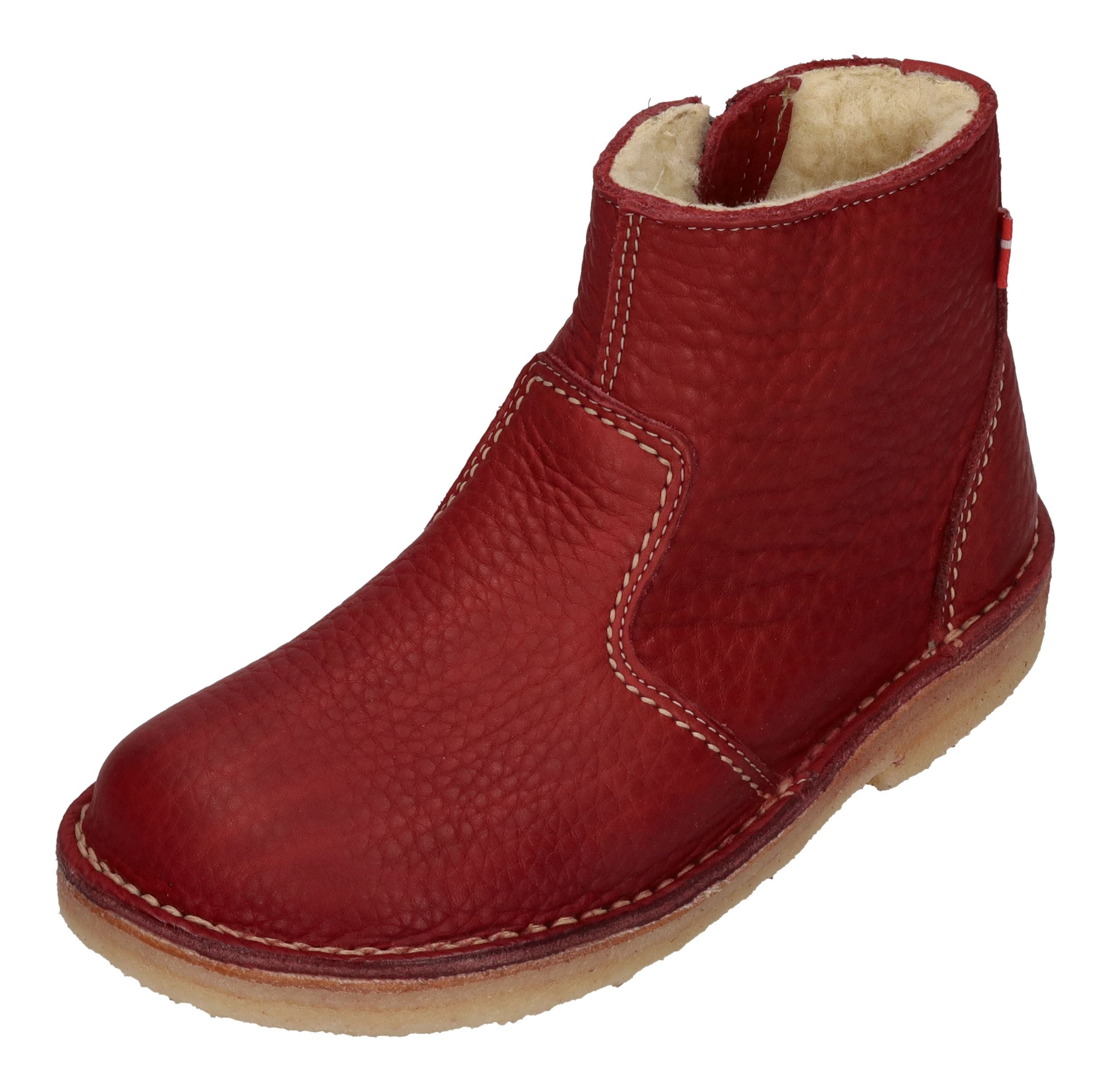 DUCKFEET gefütterte Damen Stiefeletten MIDDELFART granate