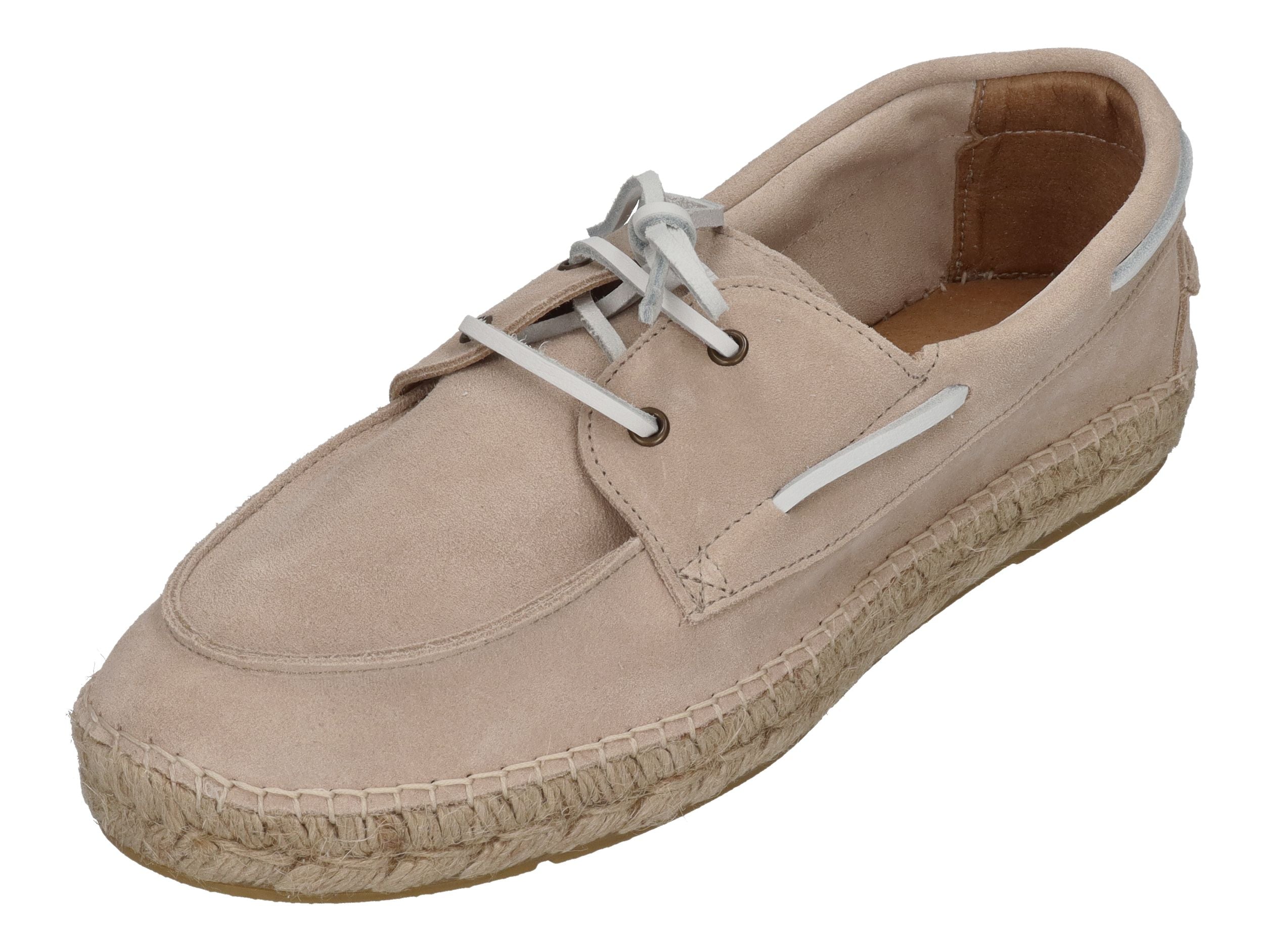 ESPADRIJ L'ORIGINALE Espadrilles - NAVIRE VELOUR MEN - beige x white laces