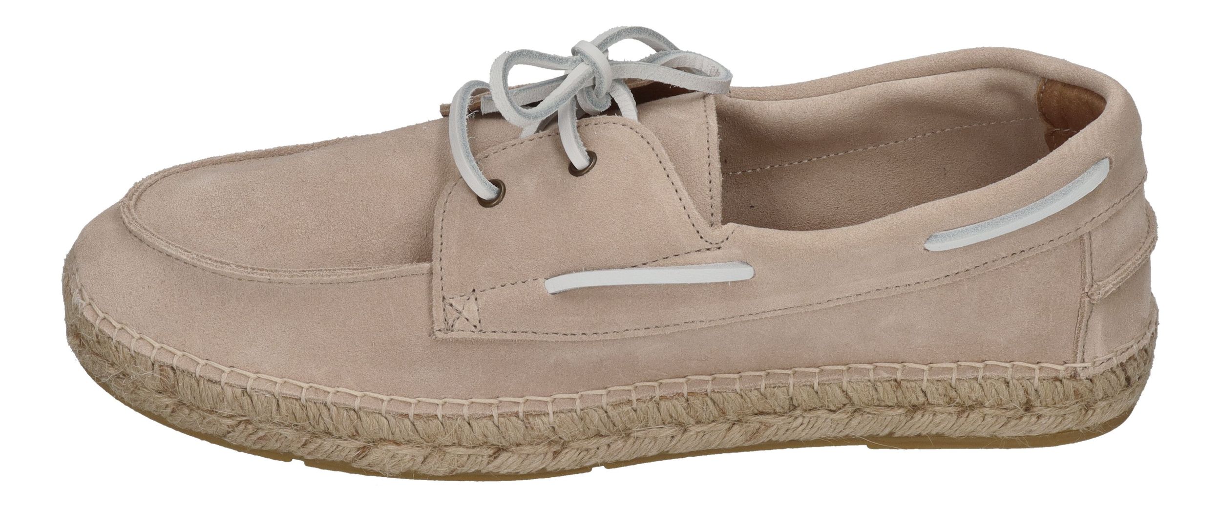 ESPADRIJ L'ORIGINALE Espadrilles - NAVIRE VELOUR MEN - beige x white laces