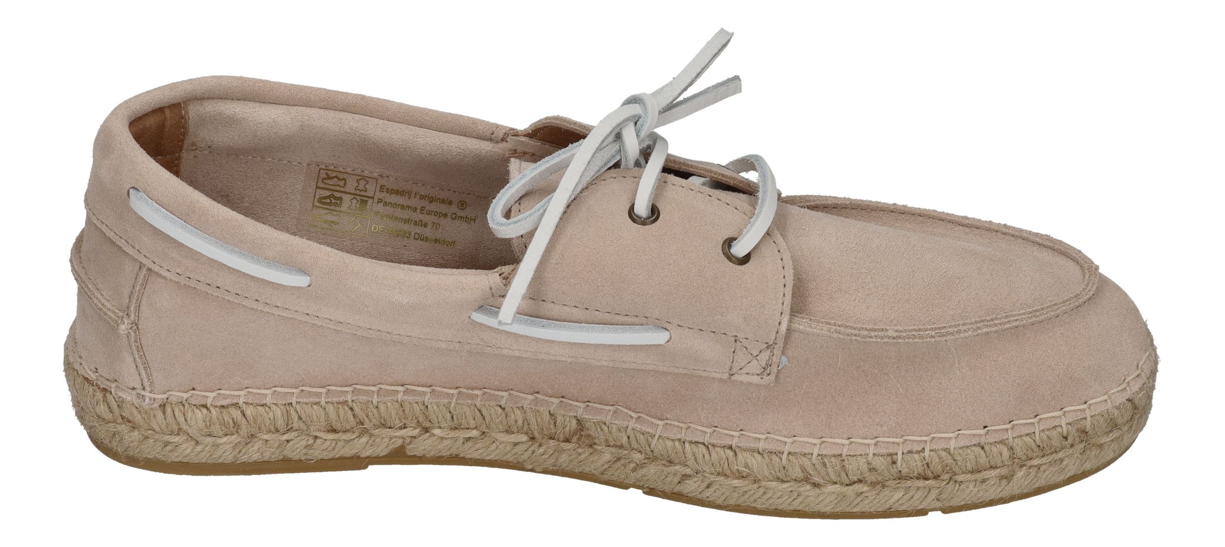 ESPADRIJ L'ORIGINALE Espadrilles - NAVIRE VELOUR MEN - beige x white laces
