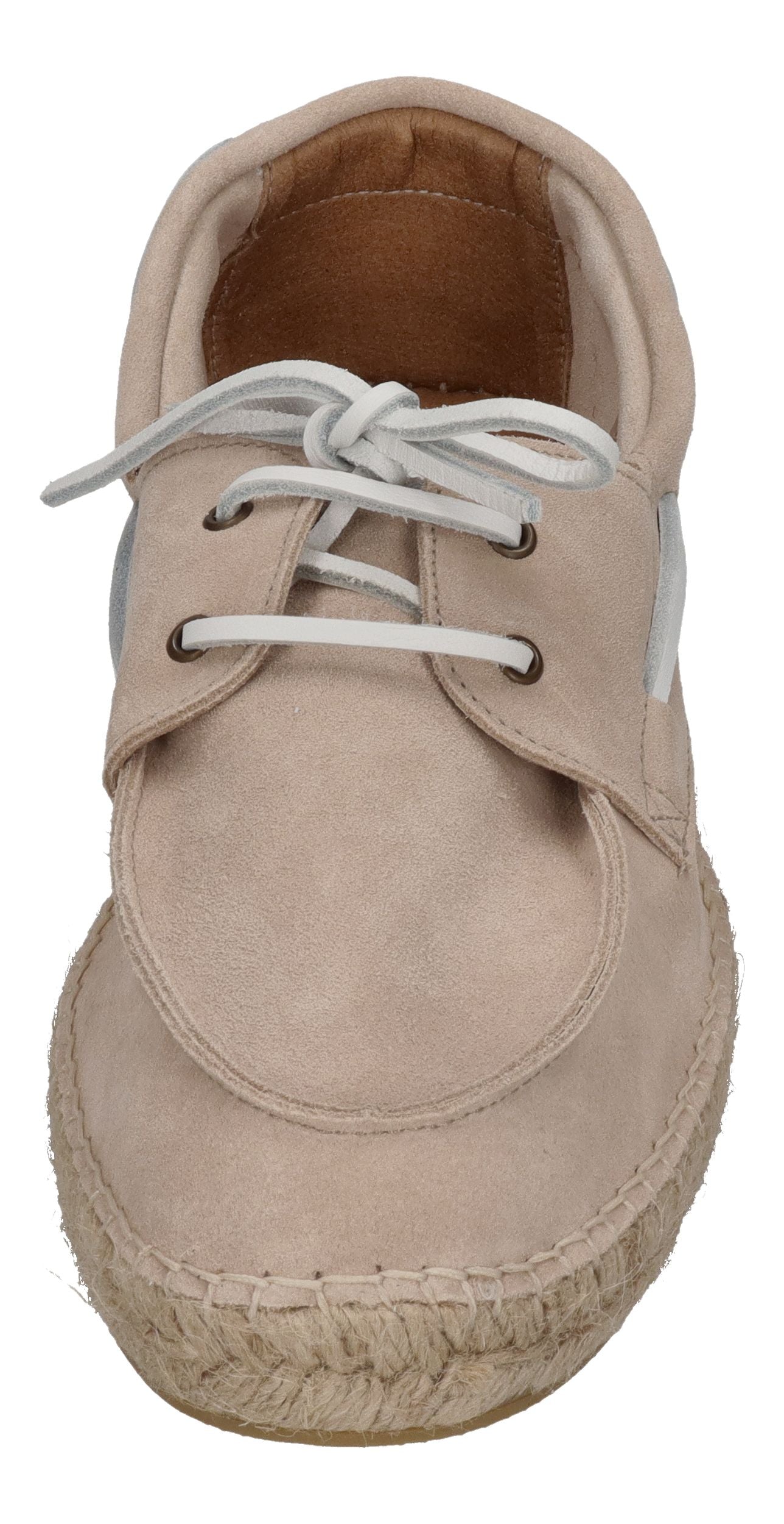 ESPADRIJ L'ORIGINALE Espadrilles - NAVIRE VELOUR MEN - beige x white laces