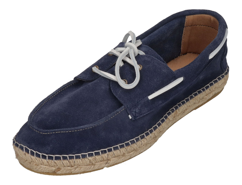 ESPADRIJ L'ORIGINALE Espadrilles - NAVIRE VELOUR MEN - marine x white laces
