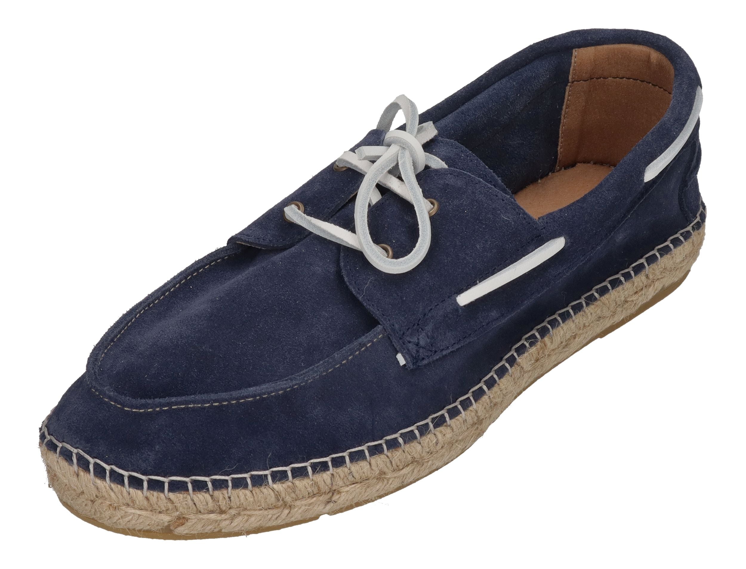 ESPADRIJ L'ORIGINALE Espadrilles - NAVIRE VELOUR MEN - marine x white laces