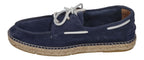 ESPADRIJ L'ORIGINALE Espadrilles - NAVIRE VELOUR MEN - marine x white laces