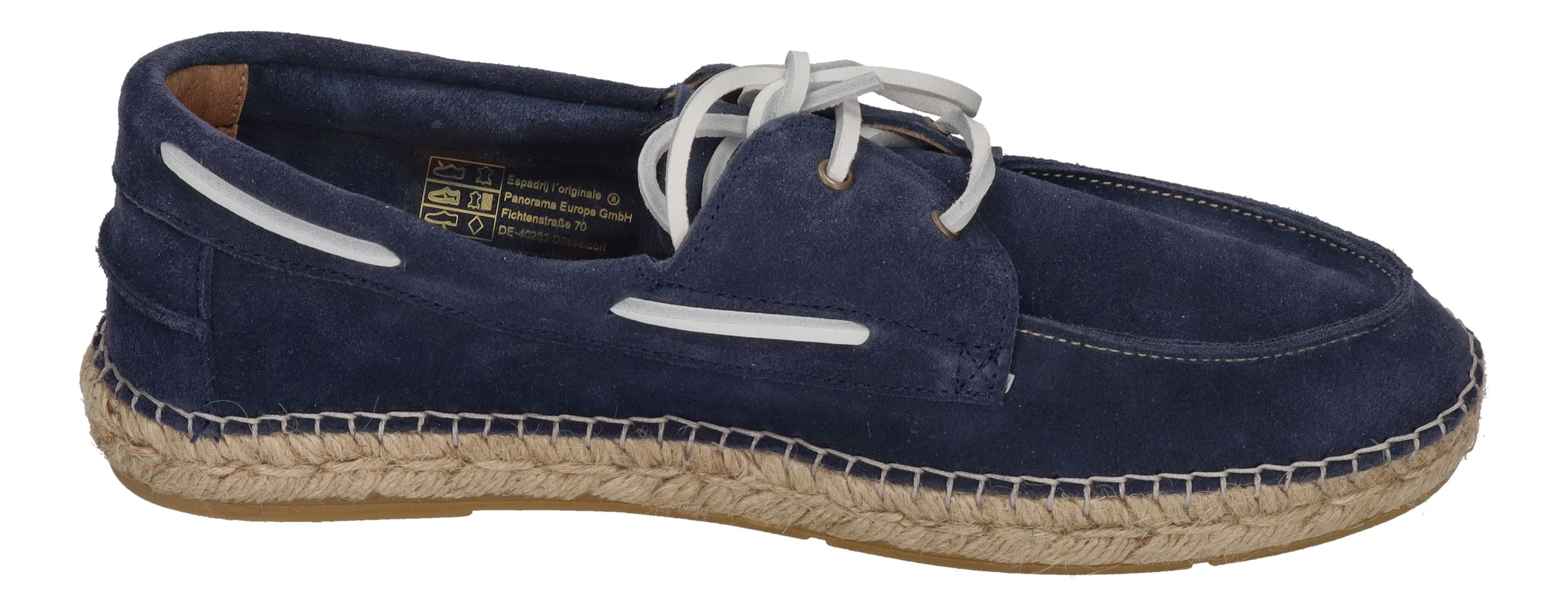 ESPADRIJ L'ORIGINALE Espadrilles - NAVIRE VELOUR MEN - marine x white laces