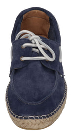 ESPADRIJ L'ORIGINALE Espadrilles - NAVIRE VELOUR MEN - marine x white laces