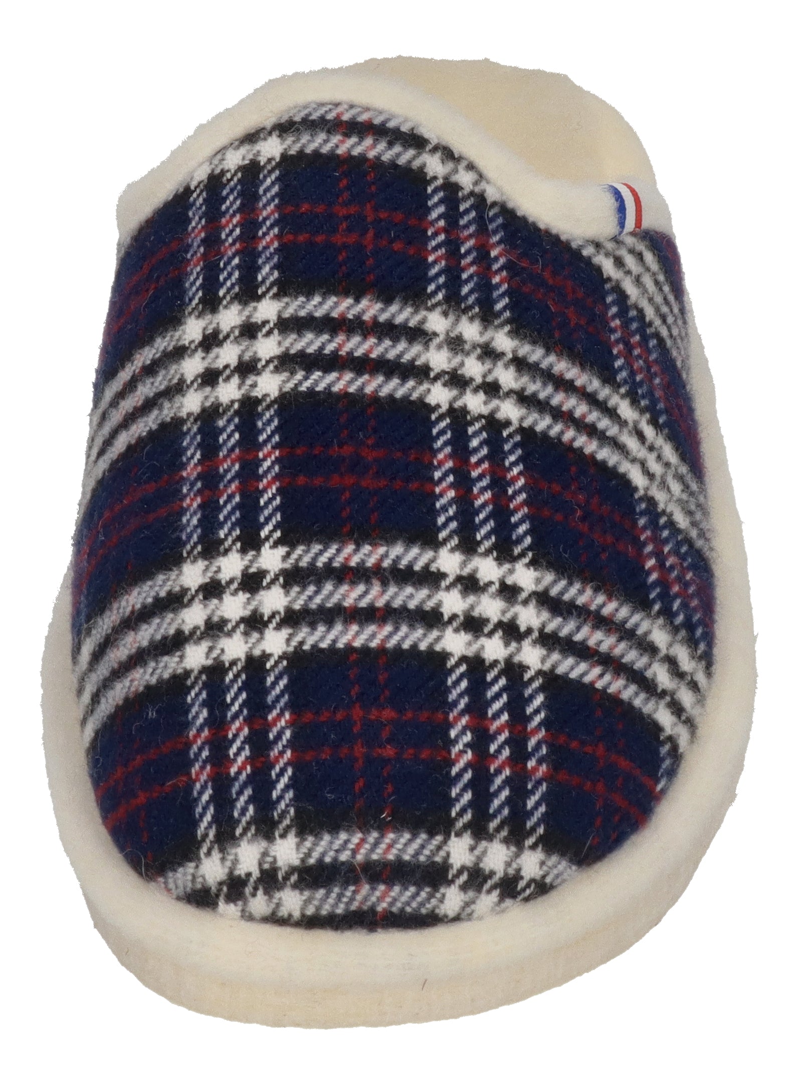 ESPADRIJ L'ORIGINALE Hausschuhe CHAUSSON WOOLCHECK marine check small