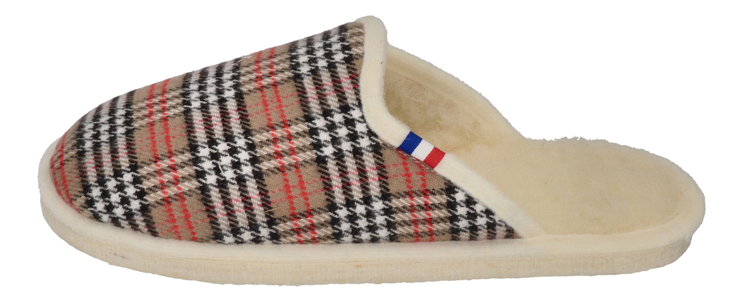 ESPADRIJ L'ORIGINALE Hausschuhe CHAUSSON WOOLCHECK sable check small