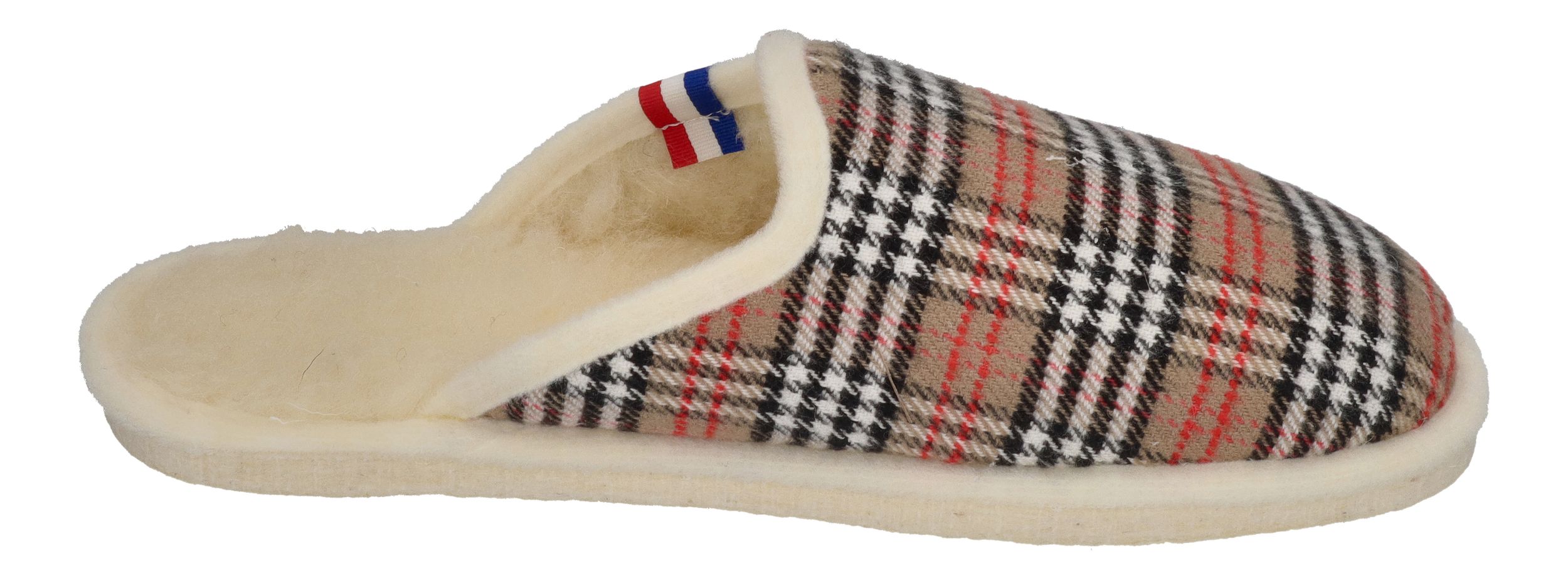 ESPADRIJ L'ORIGINALE Hausschuhe CHAUSSON WOOLCHECK sable check small