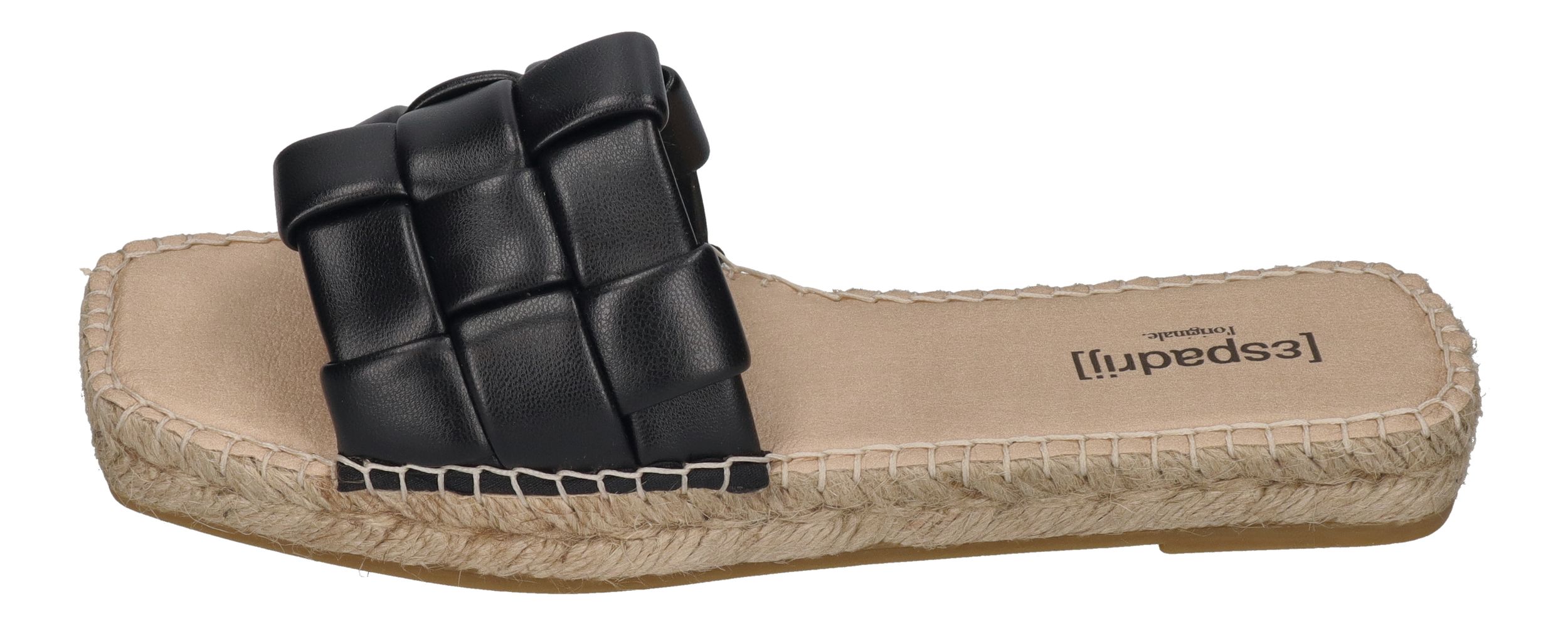 ESPADRIJ L'ORIGINALE Pantolette - CARRE CHECK - noir