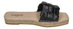 ESPADRIJ L'ORIGINALE Pantolette - CARRE CHECK - noir