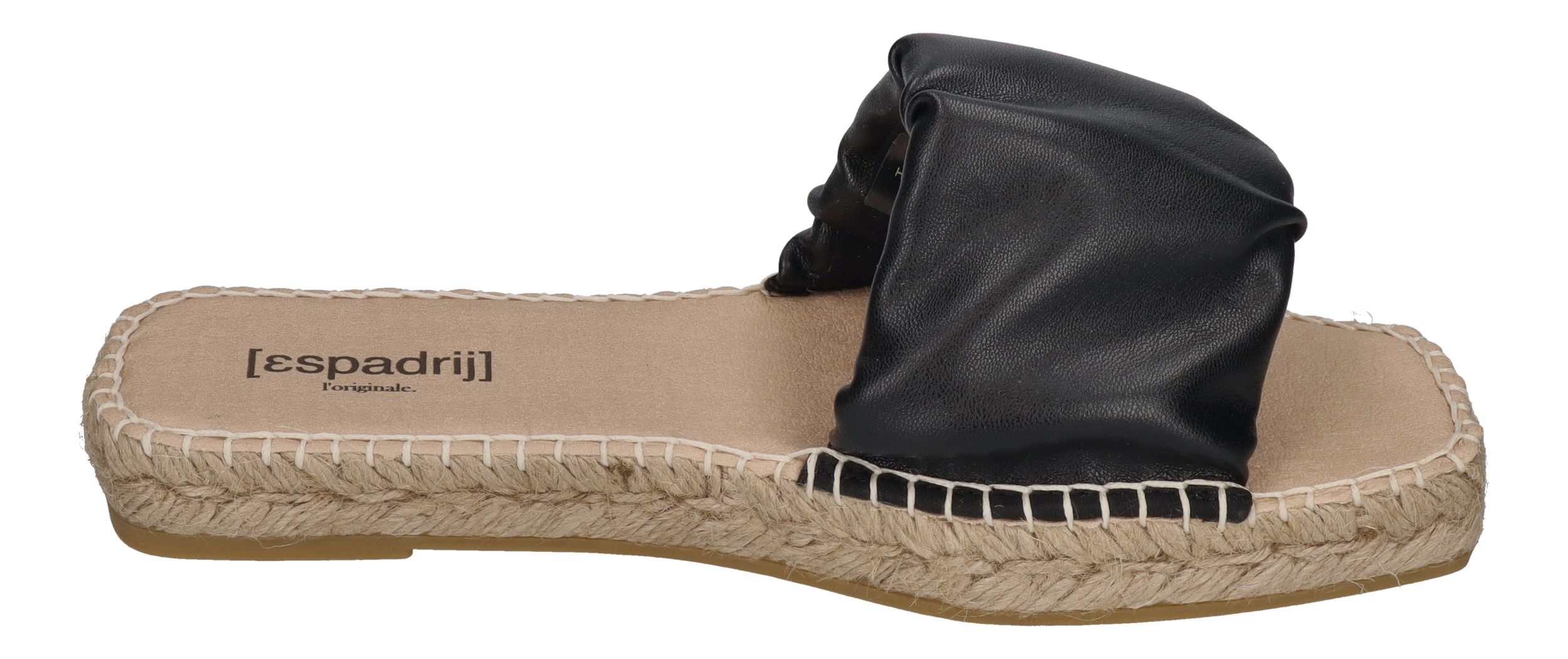 ESPADRIJ L'ORIGINALE Pantolette - CARRE RUFFLE - noir