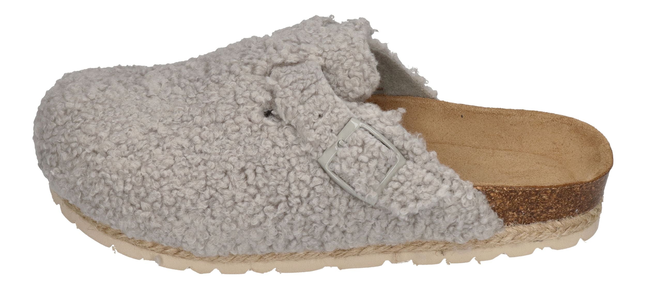 ESPADRIJ L'ORIGINALE Pantolette - CLOQ CURLY gris