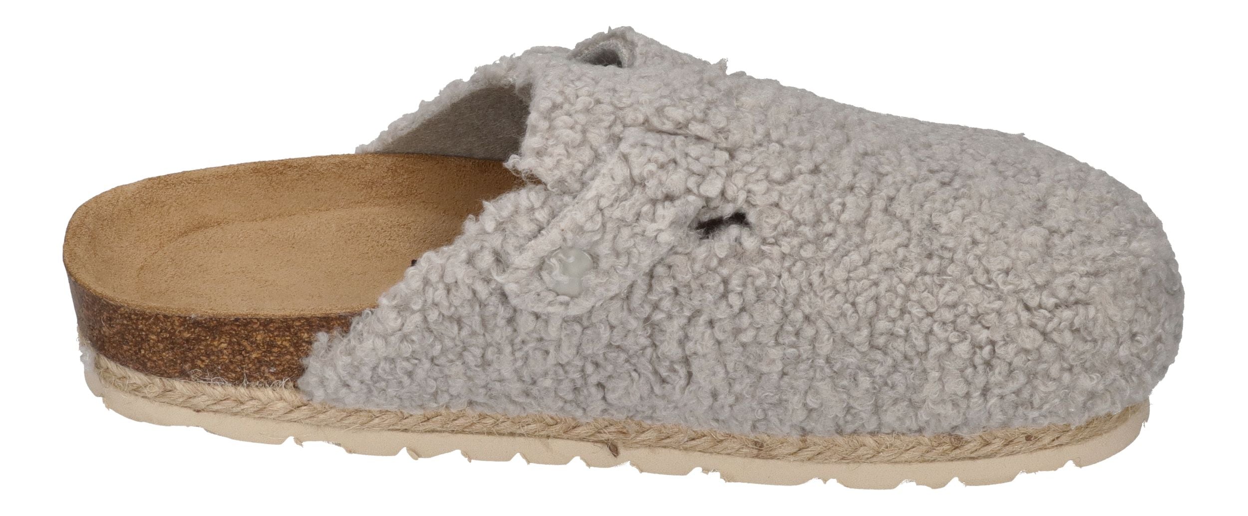 ESPADRIJ L'ORIGINALE Pantolette - CLOQ CURLY gris