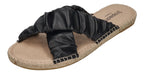 ESPADRIJ L'ORIGINALE Pantolette - CROISETTE RUFFLE - noir