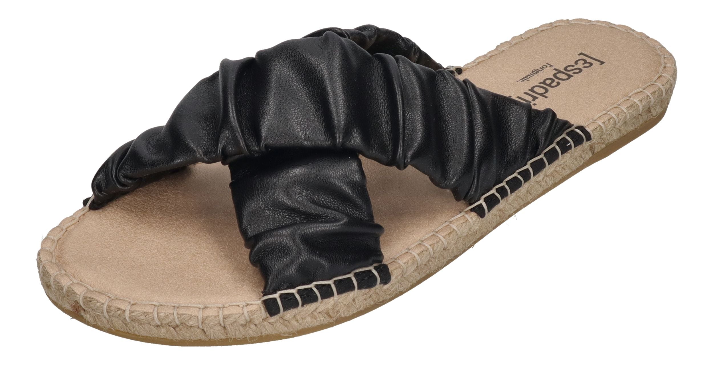 ESPADRIJ L'ORIGINALE Pantolette - CROISETTE RUFFLE - noir