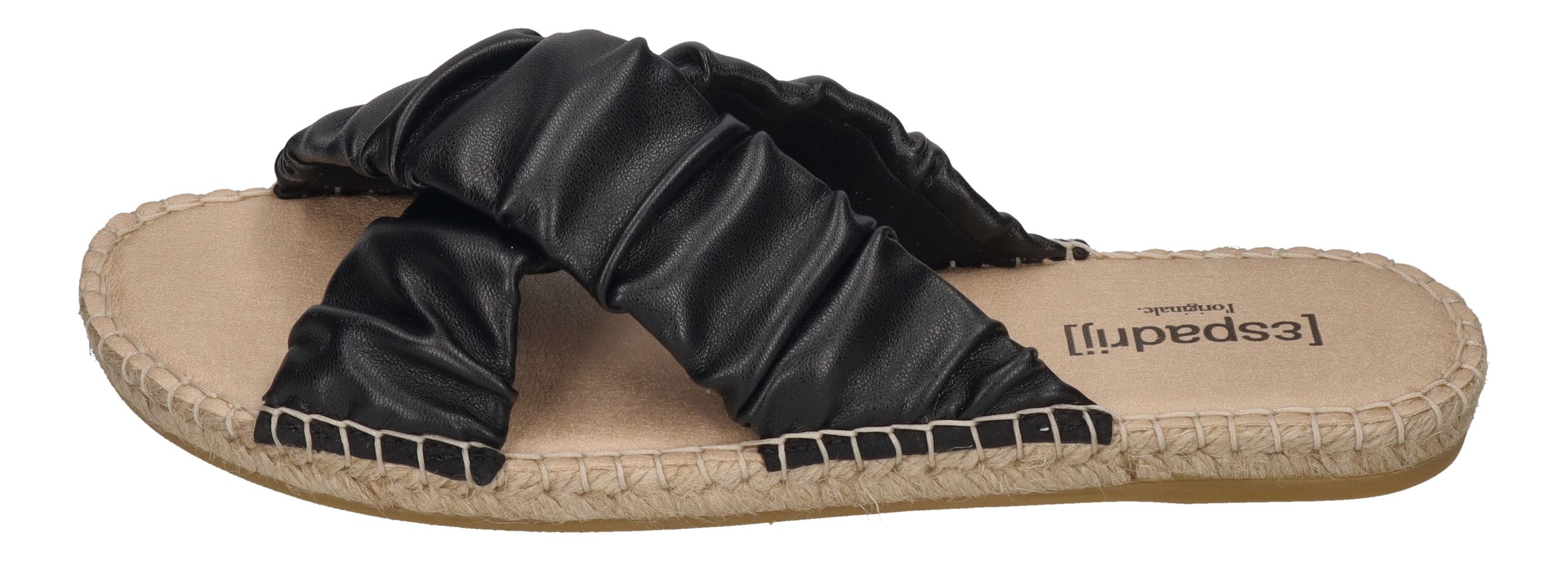 ESPADRIJ L'ORIGINALE Pantolette - CROISETTE RUFFLE - noir