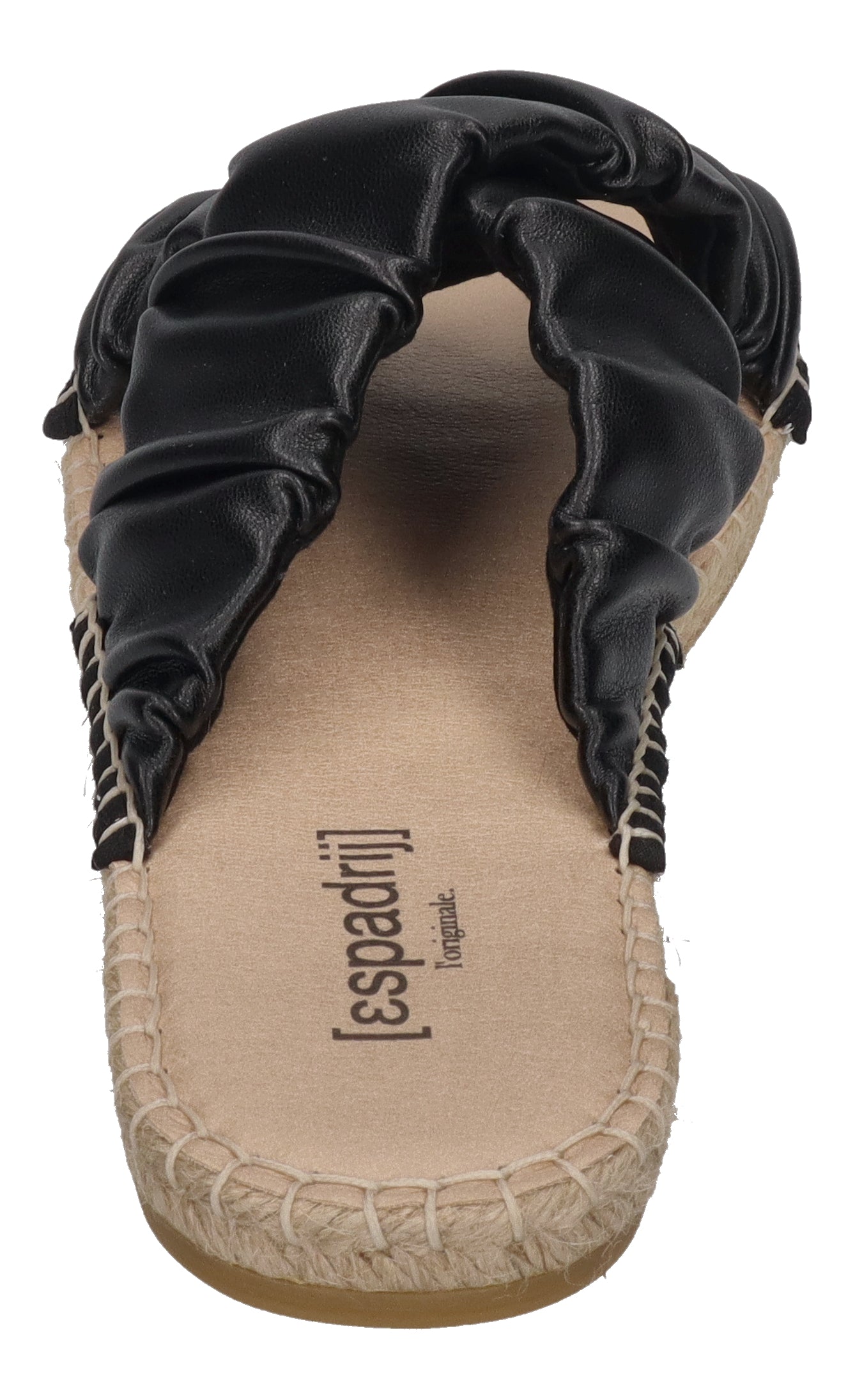 ESPADRIJ L'ORIGINALE Pantolette - CROISETTE RUFFLE - noir