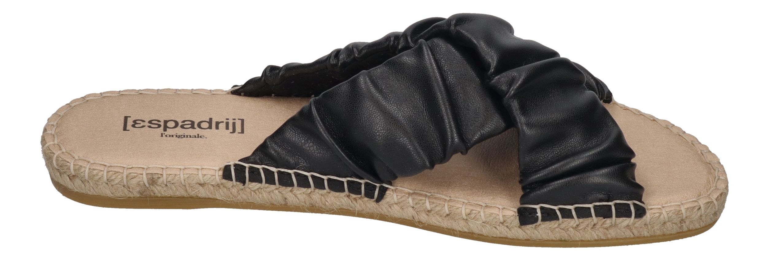 ESPADRIJ L'ORIGINALE Pantolette - CROISETTE RUFFLE - noir