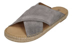 ESPADRIJ L'ORIGINALE Pantolette - CROISETTE VELOUR MEN - asphalt