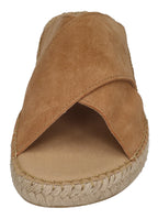 ESPADRIJ L'ORIGINALE Pantolette - CROISETTE VELOUR MEN - cognac