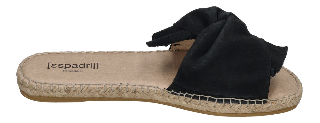 ESPADRIJ L'ORIGINALE Pantolette - PLAGE BOUCLE VELOUR - noir