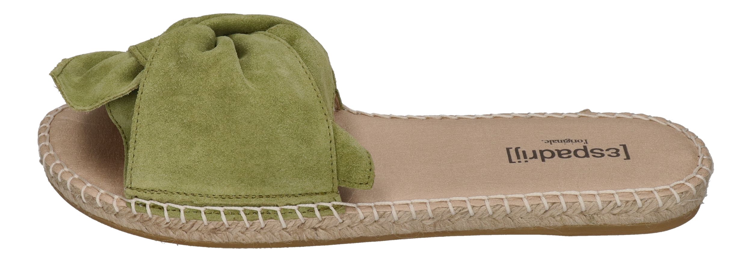 ESPADRIJ L'ORIGINALE Pantolette - PLAGE BOUCLE VELOUR - vert clair