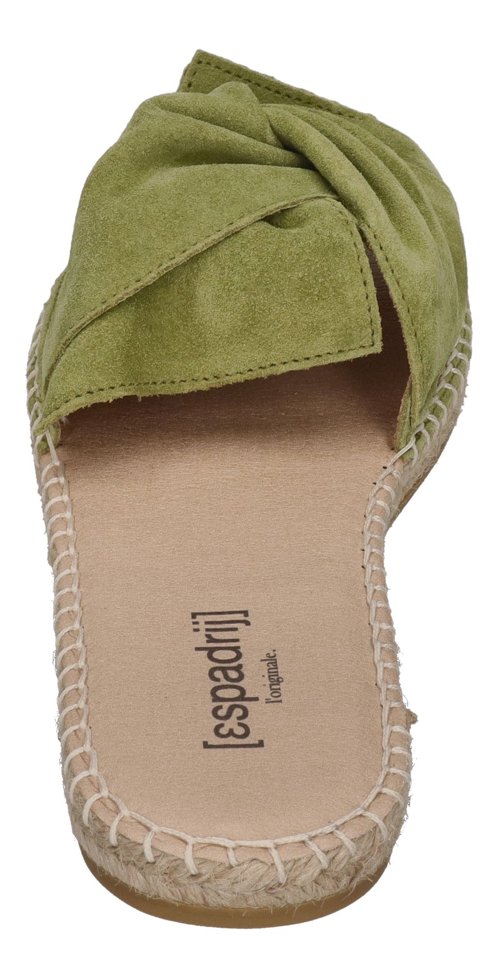 ESPADRIJ L'ORIGINALE Pantolette - PLAGE BOUCLE VELOUR - vert clair
