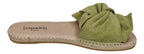 ESPADRIJ L'ORIGINALE Pantolette - PLAGE BOUCLE VELOUR - vert clair