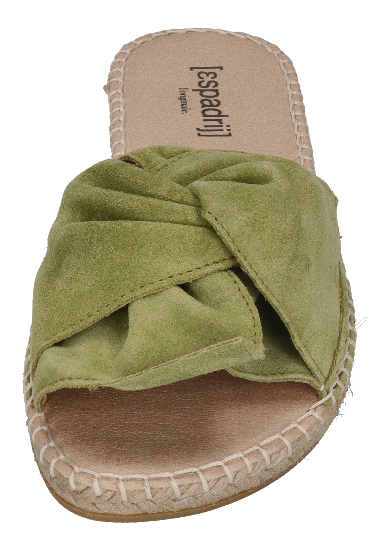 ESPADRIJ L'ORIGINALE Pantolette - PLAGE BOUCLE VELOUR - vert clair