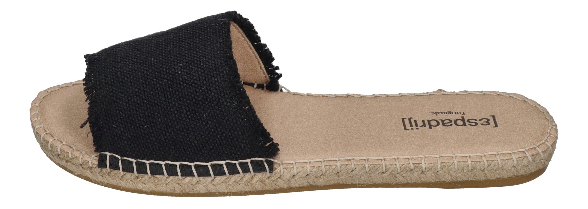 ESPADRIJ L'ORIGINALE Pantoletten - PLAGE LINEN - noir