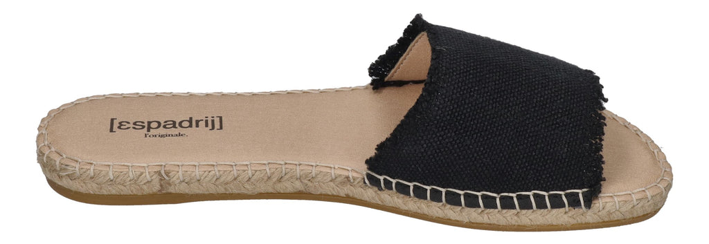 ESPADRIJ L'ORIGINALE Pantoletten - PLAGE LINEN - noir