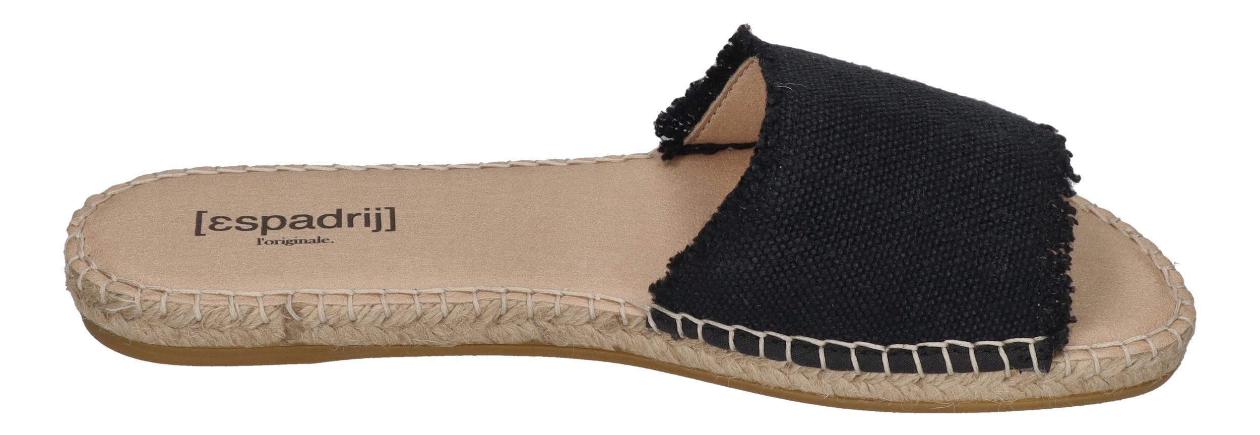 ESPADRIJ L'ORIGINALE Pantoletten - PLAGE LINEN - noir